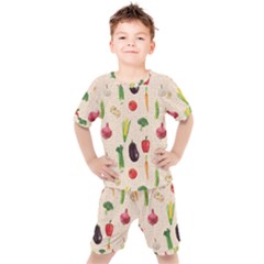 Vegetables Kids  Tee And Shorts Set by SychEva