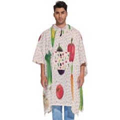 Vegetables Men s Hooded Rain Ponchos by SychEva