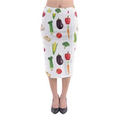 Vegetable Midi Pencil Skirt by SychEva