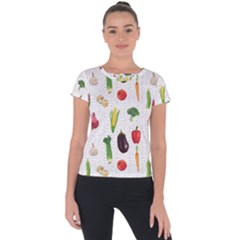 Vegetable Short Sleeve Sports Top  by SychEva