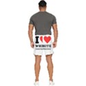 I love white raspberry Men s Runner Shorts View4