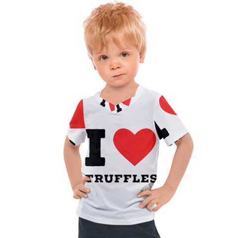 I Love Truffles Kids  Sports Tee by ilovewhateva