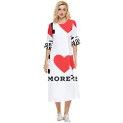 I Love S’mores  Double Cuff Midi Dress by ilovewhateva