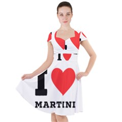 I Love Martini Cap Sleeve Midi Dress by ilovewhateva