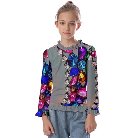 Colorful Diamonds Kids  Frill Detail Tee by Sparkle