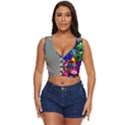 Colorful Diamonds Women s Sleeveless Wrap Top View1