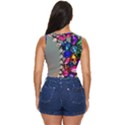 Colorful Diamonds Women s Sleeveless Wrap Top View4