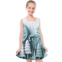 Background Christmas Winter Holiday Background Kids  Cross Back Dress by Ravend