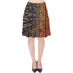 Data Abstract Abstract Background Background Velvet High Waist Skirt by Ravend