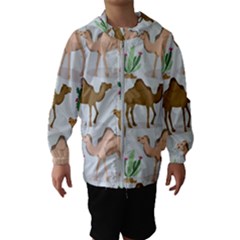 Camels-cactus-desert-pattern Kids  Hooded Windbreaker by Salman4z