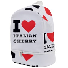 I Love Italian Cherry Zip Bottom Backpack by ilovewhateva