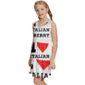 I love Italian cherry Kids  Sleeveless Tiered Mini Dress View2