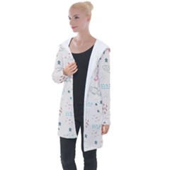 Spaceship Pattern Star Longline Hooded Cardigan by danenraven