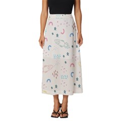 Spaceship Pattern Star Classic Midi Chiffon Skirt by danenraven