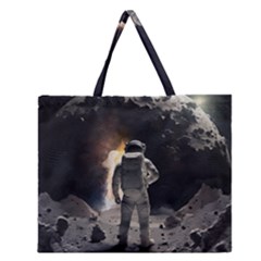 Astronaut Space Walk Zipper Large Tote Bag by danenraven