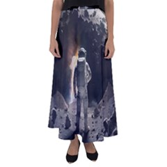 Astronaut Space Walk Flared Maxi Skirt by danenraven