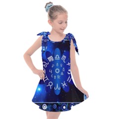 Astrology Horoscopes Constellation Kids  Tie Up Tunic Dress by danenraven