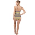 Seamless-pattern-egyptian-ornament-with-lotus-flower High Neck One Piece Swimsuit View2