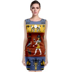 Ancient-egyptian-religion-seamless-pattern Classic Sleeveless Midi Dress by Salman4z