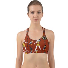 Ancient-egyptian-religion-seamless-pattern Back Web Sports Bra by Salman4z