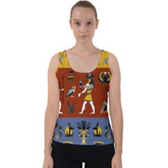 Ancient-egyptian-religion-seamless-pattern Velvet Tank Top by Salman4z