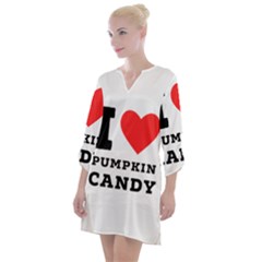 I Love Pumpkin Candy Open Neck Shift Dress by ilovewhateva