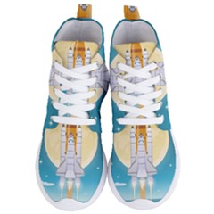 Space-exploration-illustration Women s Lightweight High Top Sneakers by Salman4z