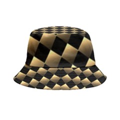 Golden Chess Board Background Inside Out Bucket Hat by pakminggu