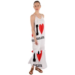 I Love Baklava Cami Maxi Ruffle Chiffon Dress by ilovewhateva