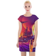 Far-future-human-colonization Cap Sleeve Bodycon Dress by Salman4z