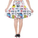 Monster-cool-seamless-pattern Velvet High Waist Skirt View2