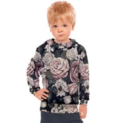 Elegant-seamless-pattern-blush-toned-rustic-flowers Kids  Hooded Pullover by Salman4z