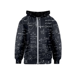 Mathematical-seamless-pattern-with-geometric-shapes-formulas Kids  Zipper Hoodie by Salman4z