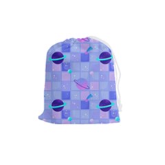 Seamless-pattern-pastel-galaxy-future Drawstring Pouch (medium) by Salman4z