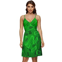 Green-rod-shaped-bacteria V-neck Pocket Summer Dress  by Salman4z