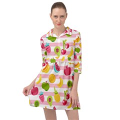 Tropical-fruits-berries-seamless-pattern Mini Skater Shirt Dress by Salman4z