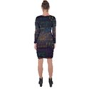 Mathematical-colorful-formulas-drawn-by-hand-black-chalkboard Asymmetric Cut-Out Shift Dress View2