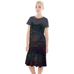 Mathematical-colorful-formulas-drawn-by-hand-black-chalkboard Camis Fishtail Dress by Salman4z