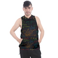 Mathematical-colorful-formulas-drawn-by-hand-black-chalkboard Men s Sleeveless Hoodie by Salman4z