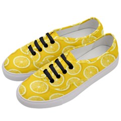 Lemon-fruits-slice-seamless-pattern Women s Classic Low Top Sneakers by Salman4z