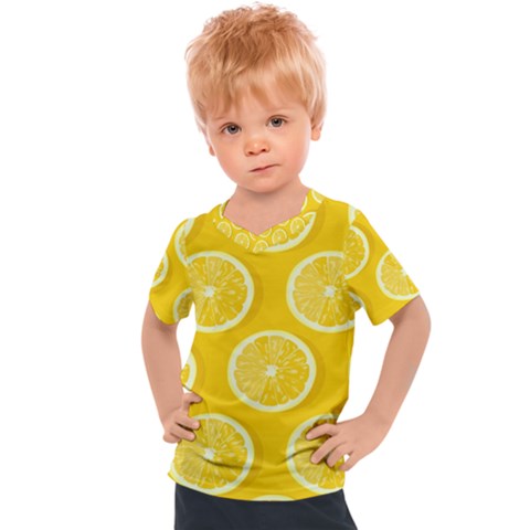 Lemon-fruits-slice-seamless-pattern Kids  Sports Tee by Salman4z