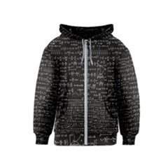 Math-equations-formulas-pattern Kids  Zipper Hoodie by Salman4z