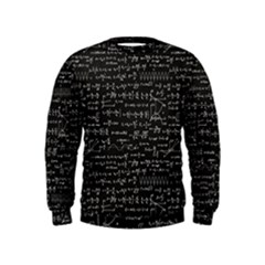 Math-equations-formulas-pattern Kids  Sweatshirt by Salman4z