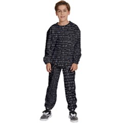 Math-equations-formulas-pattern Kids  Sweatshirt Set by Salman4z