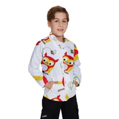 Seamless-pattern-vector-owl-cartoon-with-bugs Kids  Windbreaker by Salman4z