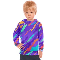 Multicolored-abstract-background Kids  Hooded Pullover by Salman4z