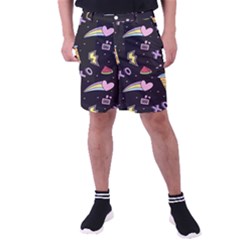 Cute-girl-things-seamless-background Men s Pocket Shorts by Salman4z