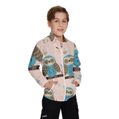 Seamless-pattern-owls-dream-cute-style-pajama-fabric Kids  Windbreaker by Salman4z