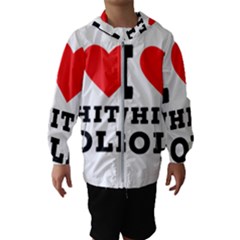 I Love White Gold  Kids  Hooded Windbreaker by ilovewhateva