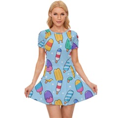 Cute-kawaii-ice-cream-seamless-pattern Women s Sports Wear Set by Salman4z